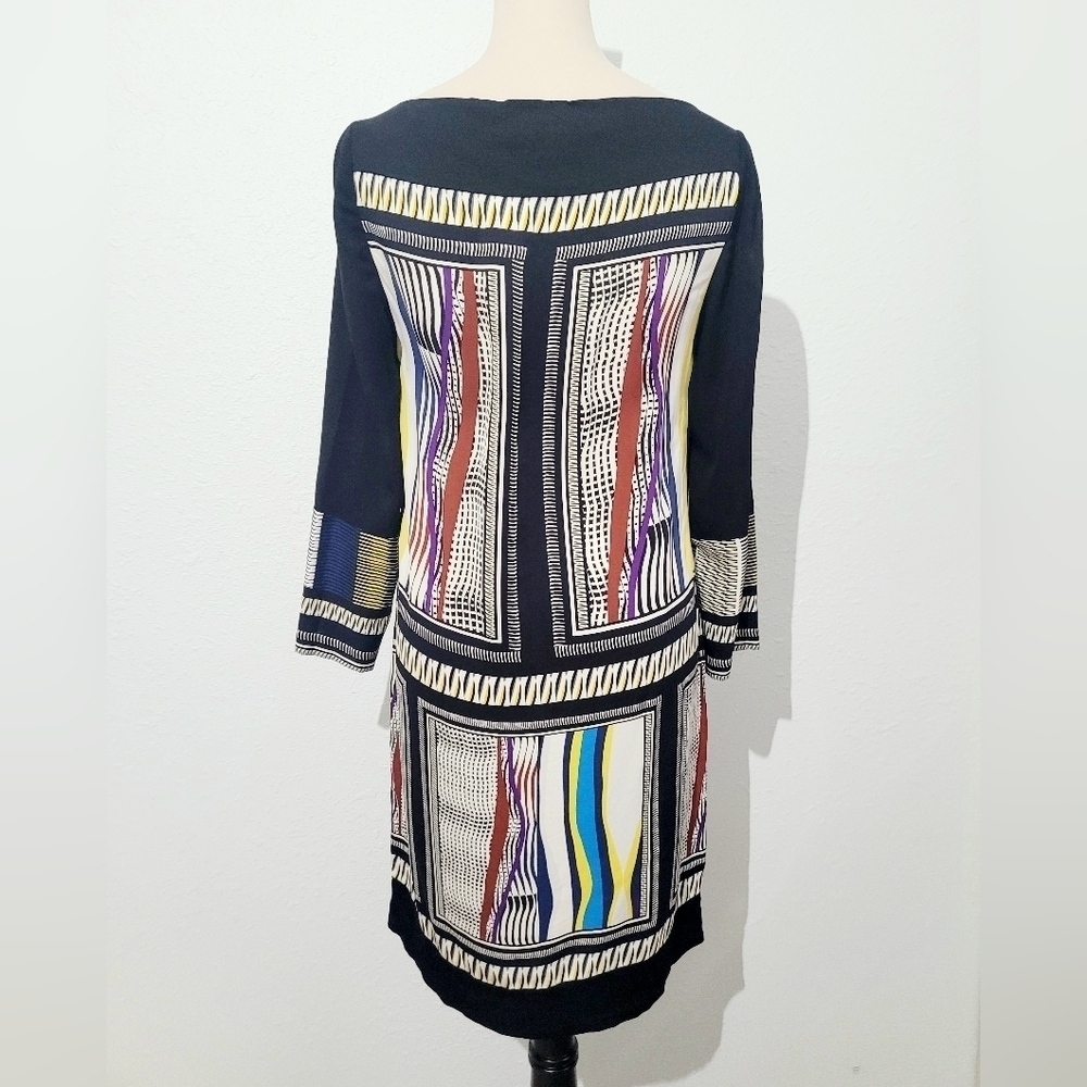 Diane von Furstenberg Silk Blend Shift Dress Women’s Size 6 Geometric Print - Picture 5 of 14